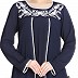 Designer abaya with embroidered yoke- Navy Blue Designer abaya with embroidered yoke- Navy Blue